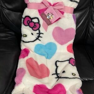 Valentines Hello Kitty Hearts Throw - Hello Kitty Faux Fur Hearts Throw